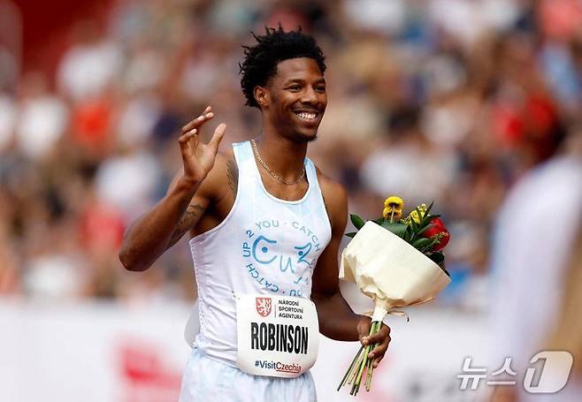 미국 허들 선수 크리스 로빈슨. 2025.7.3./뉴스1