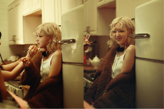 블랙핑크 로제가 'On My Mind' 뮤직비디오 촬영 현장을 공개했다. / 로제 인스타그램