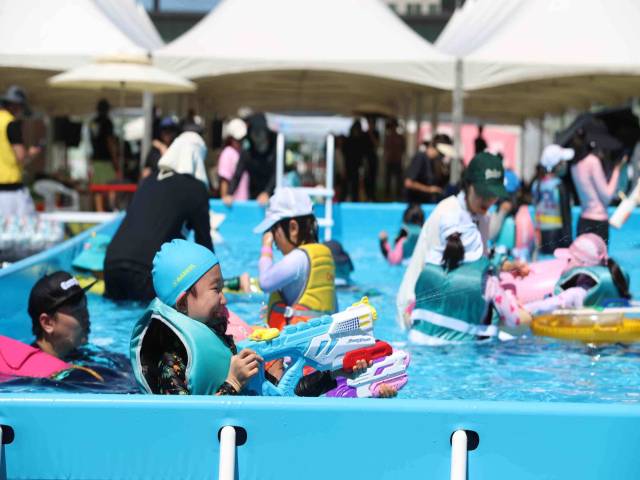 선샤인 밀양 테마파크 내 어린이 물놀이장.