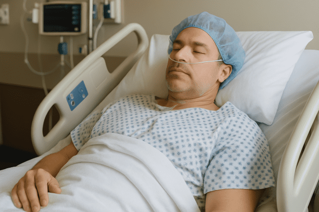 한 남성이 대상포진 치료 중 방광 파열이 되는 증상을 겪었다. (사진=챗GPT로 생성)