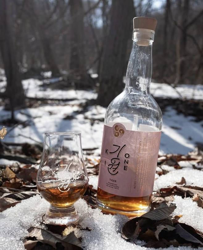 기원 위스키 증류소의 '기원 호랑이(Ki One Tiger)'.