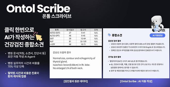 병원용 솔루션 '온톨 스크라이브'/사진제공=테서