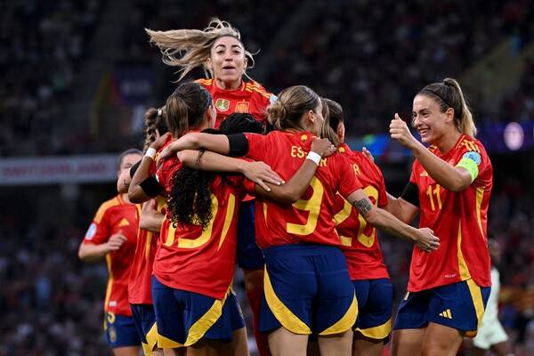 ▲ 스페인 여자 축구대표팀이 포르투갈을 5-0으로 완파했다. ⓒ연합뉴스/AFP/AP