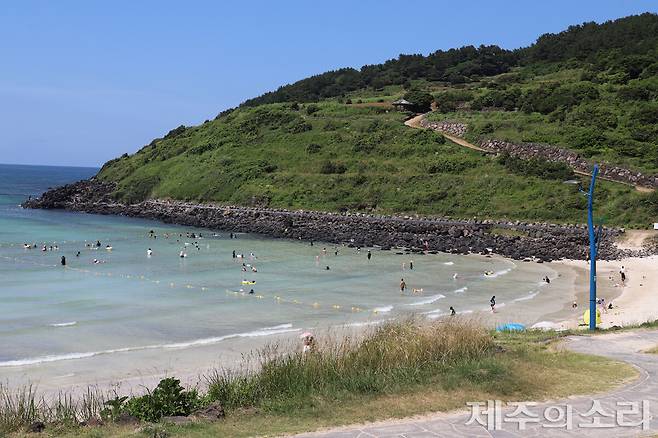 함덕해수욕장 반려견 동반 입욕장 전경. ⓒ제주의소리