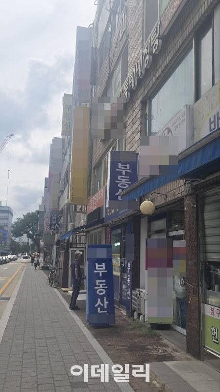 30일 서울 노원구 노원역 인근 공인중개업소들이 나란히 자리를 하고 있다.(사진=최정희 이데일리 기자)