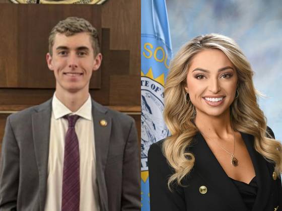 공화당 소속 와이어트 게이블(22 노스캐롤라이나) 하원의원, 앰버 헐스(26 사우스다코타) 상원의원. 사진 페북, 인스타그램