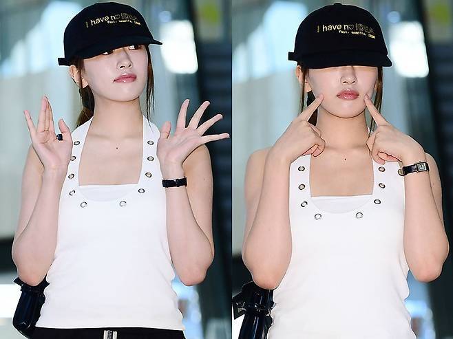 아이브 안유진이 4일 오후, 일본 일정을 위해 김포국제공항을 통해 출국했다. 사진=안유진 SNS
