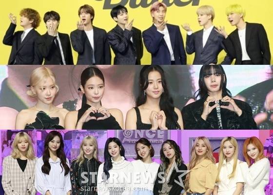 방탄소년단, 블랙핑크, 트와이스 /사진=스타뉴스