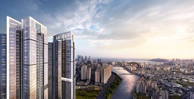 르엘 리버파크 센텀 부분조감도.