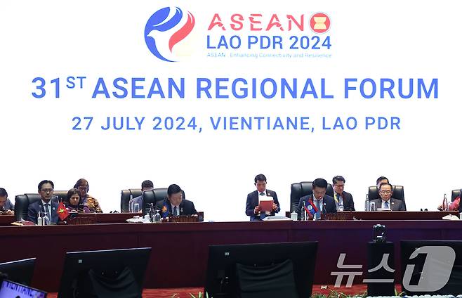 지난해 7월에 열린 아세안지역안보포럼(ARF) 외교장관회의 모습. (공동취재) 2024.7.27/뉴스1 ⓒ News1 오대일 기자(사진은 기사 내용과 무관함) / 뉴스1 ⓒ News1