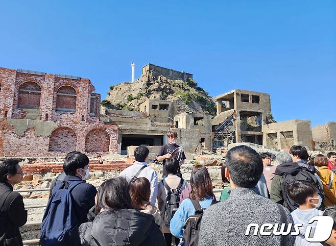 일본의 하시마섬(군함도) 안에 있는 과거 조선인 강제징용 현장. (서경덕 교수 제공) 2024.3.21/뉴스1