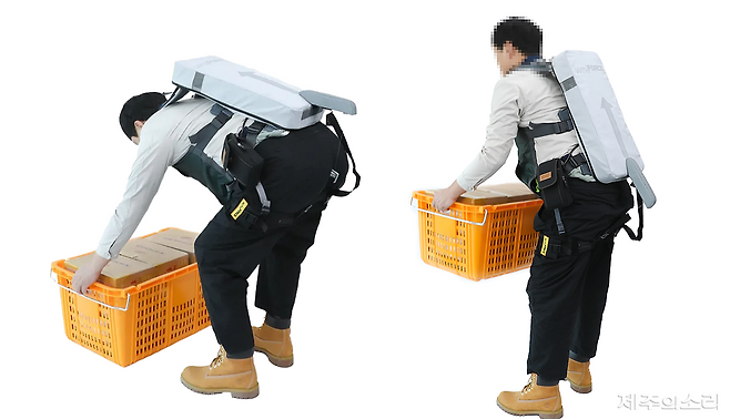 선정 농가에 무상 대여될 웨어러블 로봇.