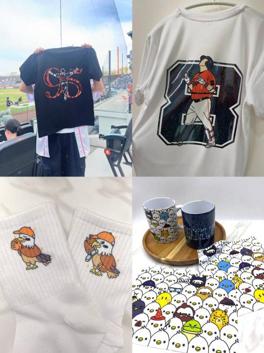 SNS에서 공유되고 있는 한화이글스 팬의 자체 제작 굿즈들. Threads 'soon favorite thing' 제공