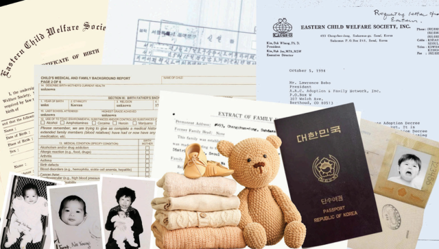 ▲입양관련 기록물들. ⓒEARS 제공