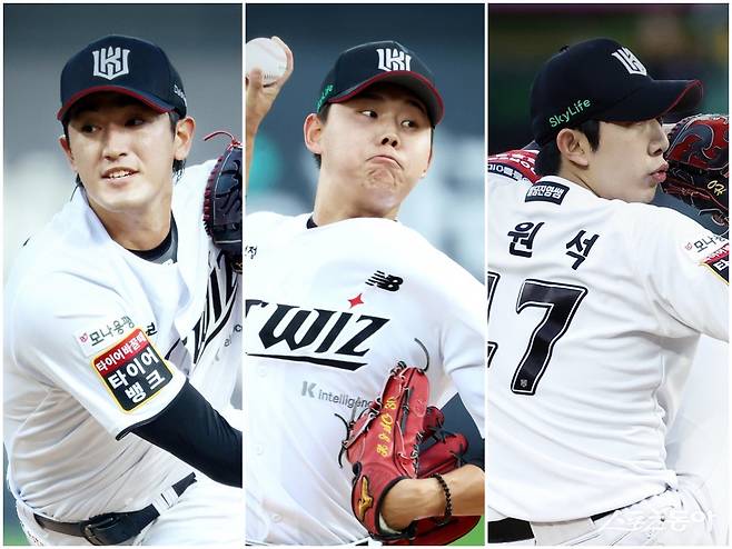 KT 고영표, 소형준, 오원석이 전반기에만 퀄리티스타트 32회를 합작했다. 이는 10개 궂단의 국내 선발진 중 가장 많은 기록이다. 사진제공|KT 위즈