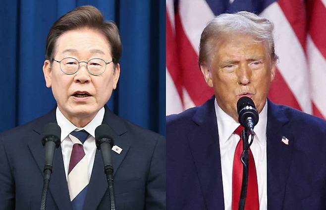 이재명 데통령과 도널드 트럼프 미국 대통령