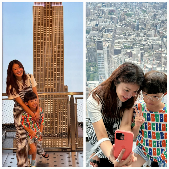 이시영이 임신 사실을 밝히기 일주일 전부터 아들과 함께 미국 뉴욕에서 한 달 살이를 시작하고 있었다.사진=이시영 SNS