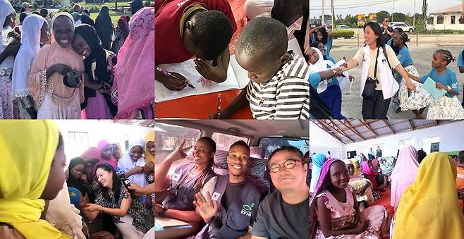 AIF 예술나눔프로젝트에 참여한 예술가들과 CDP센터 아이들, 선생님들이 함께 즐거워하고 있다. *재판매 및 DB 금지