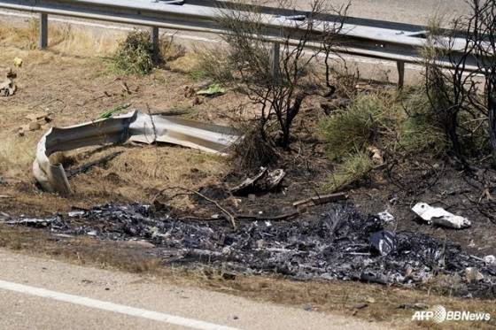 조타와 안드레의 차량 사고 현장. /AFPBBNews=뉴스1