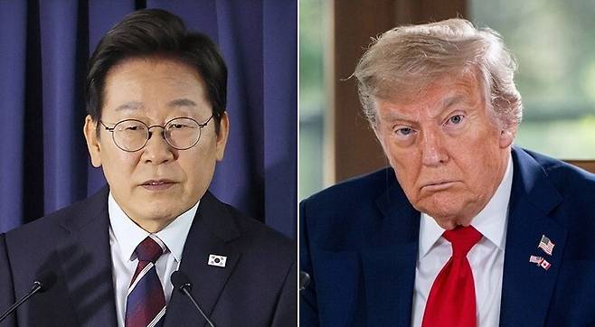 이재명 대통령(왼쪽), 도널드 트럼프 미국 대통령. EPA=연합뉴스