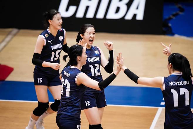 한국 여자배구 대표팀. 사진=FIVB