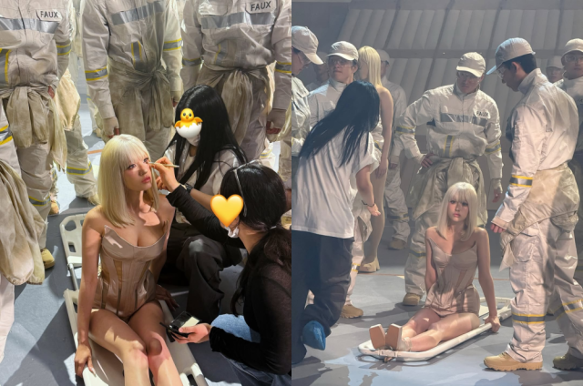 가수 전소미가 신곡 뮤직비디오 촬영 현장의 비하인드 사진을 공개했다. / 전소미 인스타그램 캡처