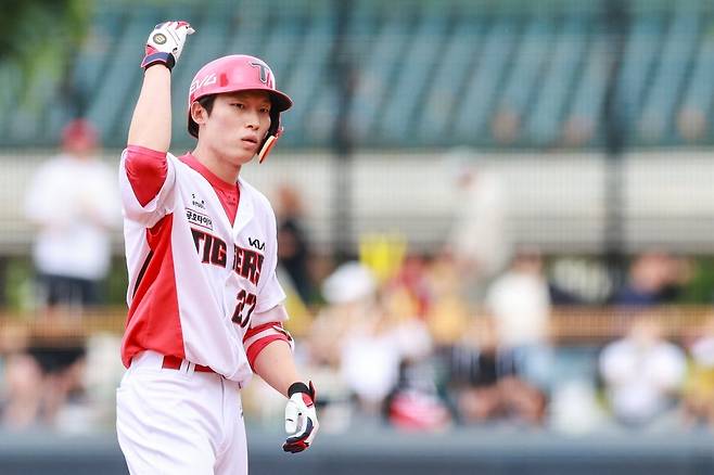 KIA 김호령이 오른쪽 햄스트링을 다친 최형우를 대신해 올스타전에 출전한다. 사진제공|KIA 타이거즈