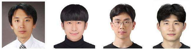 왼쪽부터 최정우 KAIST 전기및전자공학부 교수, 이동헌 박사, 권영후 석박통합과정, 김도환 석사과정. KAIST 제공
