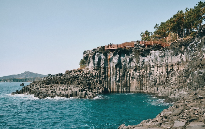 제주올레 8코스 주상절리.