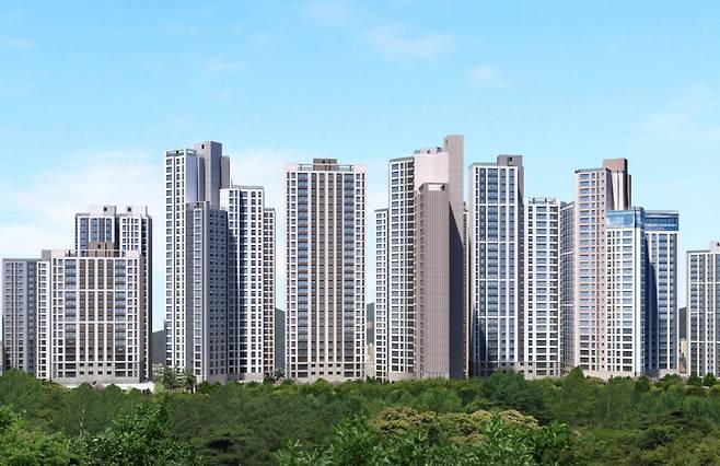 경기 안양시 만안구 안양동 398-32번지 일대에 들어서는 안양자이 헤리티온 투시도. GS건설 제공