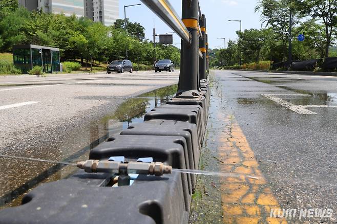 클린 앤 쿨링로드가 작동하고 있는 모습. 안성시제공