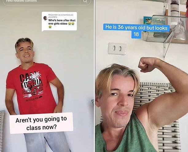 루안 헤이스 올리베이라는 실제 나이보다 더 들어 보이는데도 착각하고 있다는 비난을 받고 있다. 출처=루안 헤이솔리 틱톡