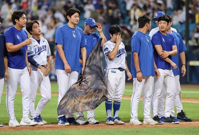 삼성 라이온즈 선수들. /사진=삼성 라이온즈