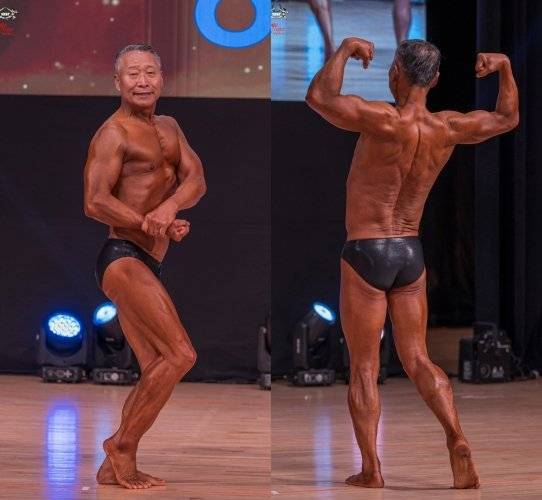 강찬수 씨가 5월 열린 미스터서울 & 미즈서울 선발대회 마스터스 60세 이상부에 출전해 연기하고 있는 모습. 강찬수 씨 제공.