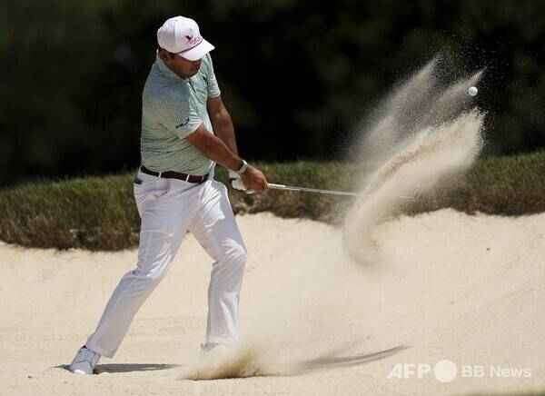 2025년 미국프로골프(PGA) ISCO 챔피언십에 출전한 교포 선수 김찬 프로가 2라운드에서 벙커샷을 하는 모습이다. 사진제공=ⓒAFPBBNews = News1