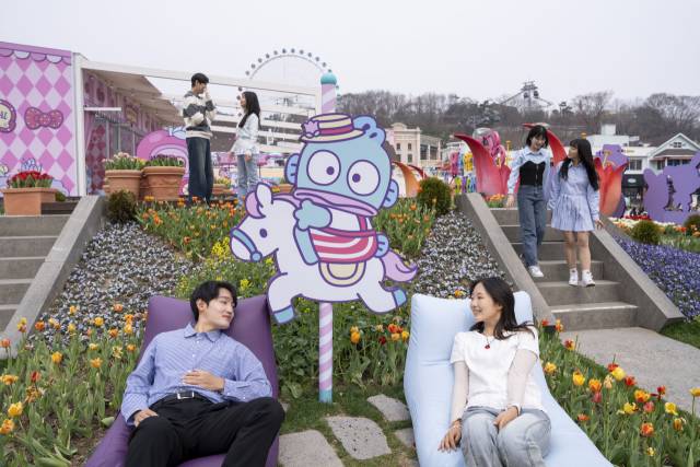 일본 산리오 캐릭터즈 팝업이 열리고 있는 에버랜드. 테마파크 업계는 입장객 수를 늘리기 위해 외부 IP 협업 등 다양한 방안을 추진하고 있다. 사진 제공=에버랜드.