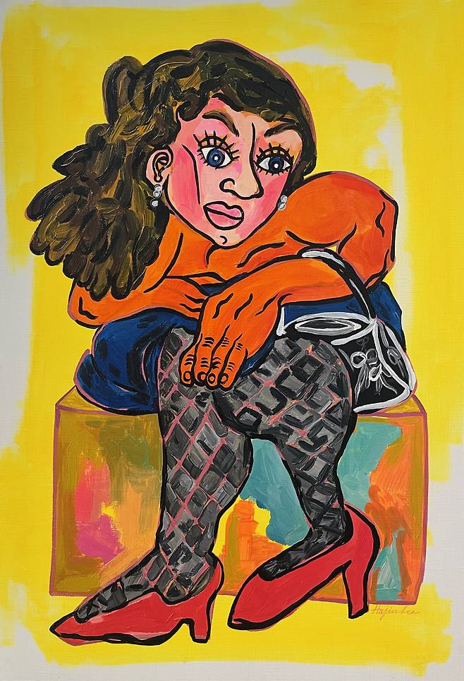 ▲ all that jazz, 50.0 x 73.0 x 2.5cm, Acrylic on Linen, 2025