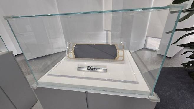 현대차 중국 수소연료전지시스템 생산 법인 'HTWO 광저우'에서 생산 중인 수소연료전지 셀 'EGA'. 우수연 기자