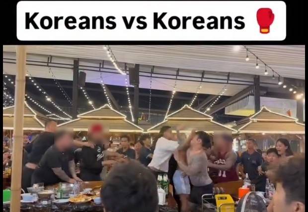 태국 파타야서 한국인 관광객 패싸움. 인스타그램 갈무리