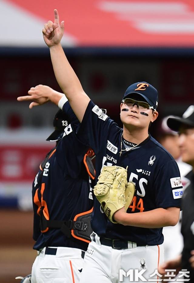 전반기 기간 한화의 뒷문을 책임진 김서현. 사진=김재현 기자