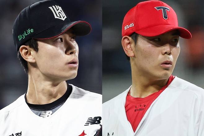 프로에서 동반 성장하고 있는 KT 원상현(왼쪽)과 KIA 성영탁. 사진제공|KT 위즈, KIA 타이거즈