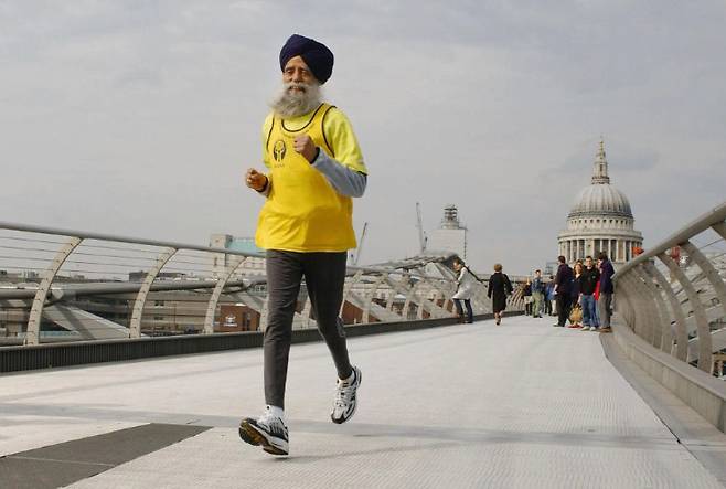 향년 114세로 별세한 파우자 싱. AP연합뉴스