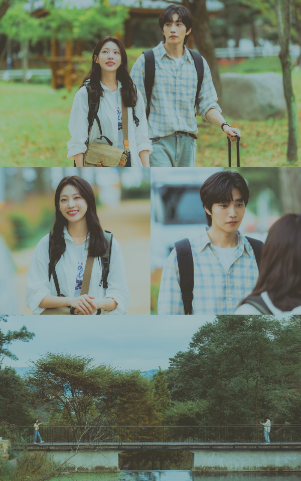 채널A 새 토일드라마 ‘여행을 대신해 드립니다’가 공승연과 김재영의 보기만 해도 대리 설렘을 유발하는 핑크빛 로맨틱 스틸을 공개해 시청자들의 기대감을 한층 더 끌어올린다.