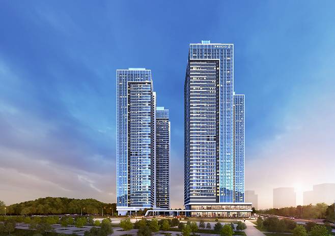 인천 청라국제업무단지 주거용 오피스텔 ‘청라 피크원 푸르지오’ 투시도.