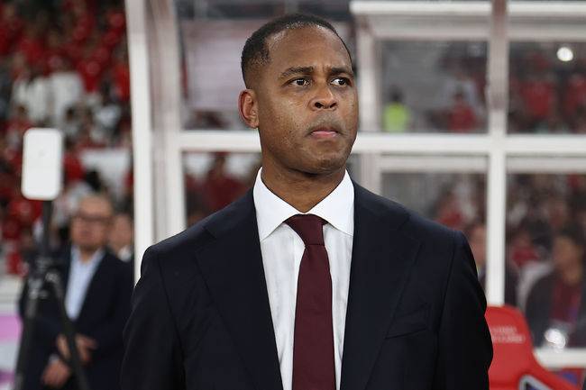 JAKARTA, INDONESIA - MARCH 25: Head coach Patrick Kluivert of Indonesia is seen prior to the FIFA World Cup qualifier Asian third round Group C match between Indonesia and Bahrain at Gelora Bung Karno Stadium on March 25, 2025 in Jakarta, Indonesia. (Photo by Robertus Pudyanto/Getty Images)