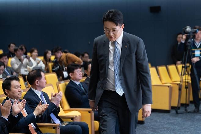 조원태(가운데) 한진그룹 회장