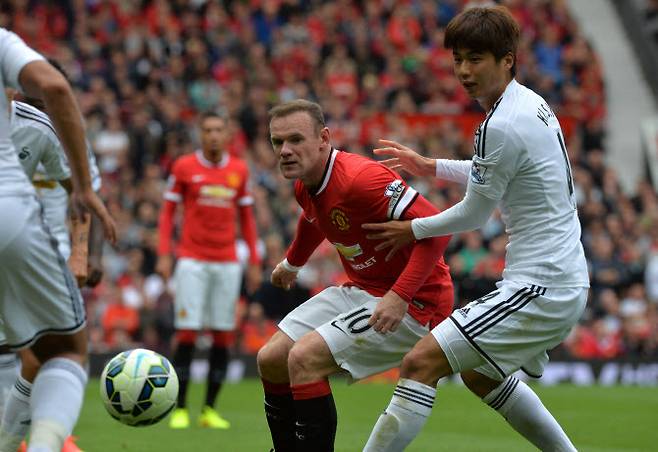 스완지 시티 시절 기성용. 사진=AFPBB NEWS