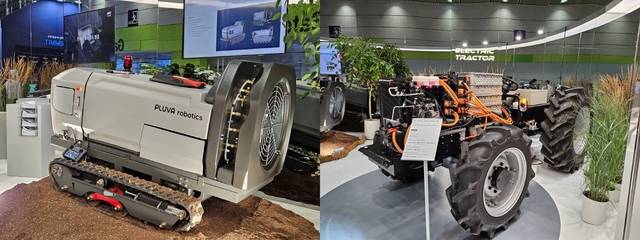 ‘플루바SS’(왼쪽)와 자율주행 트랙터(오른쪽)