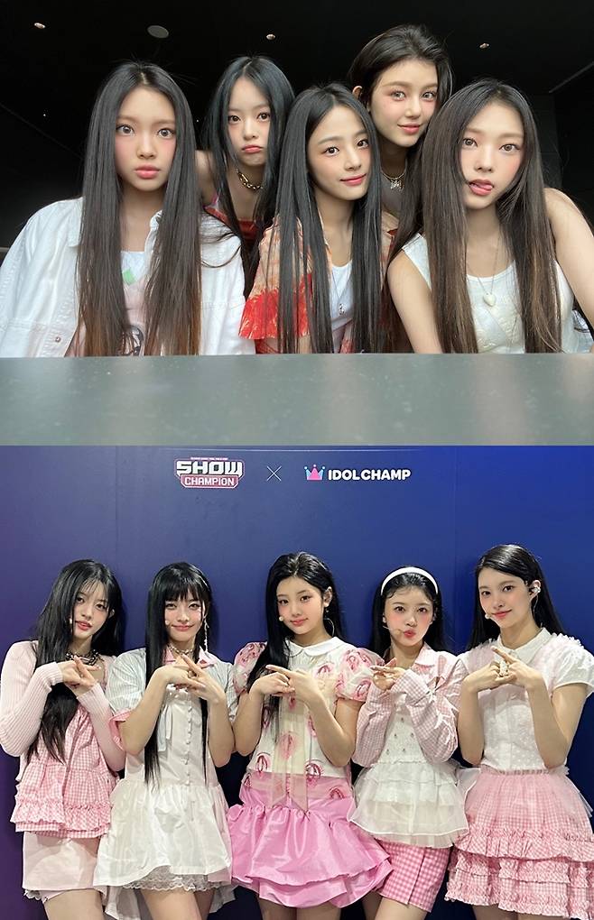 위쪽부터 뉴진스, 아일릿. 각 공식 트위터