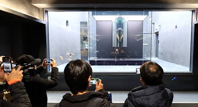 지난해 11월20일 연세대 송도 국제캠퍼스 양자컴퓨팅센터에서 공개된 ‘IBM 퀀텀 시스템 원’. ⓒ연합뉴스